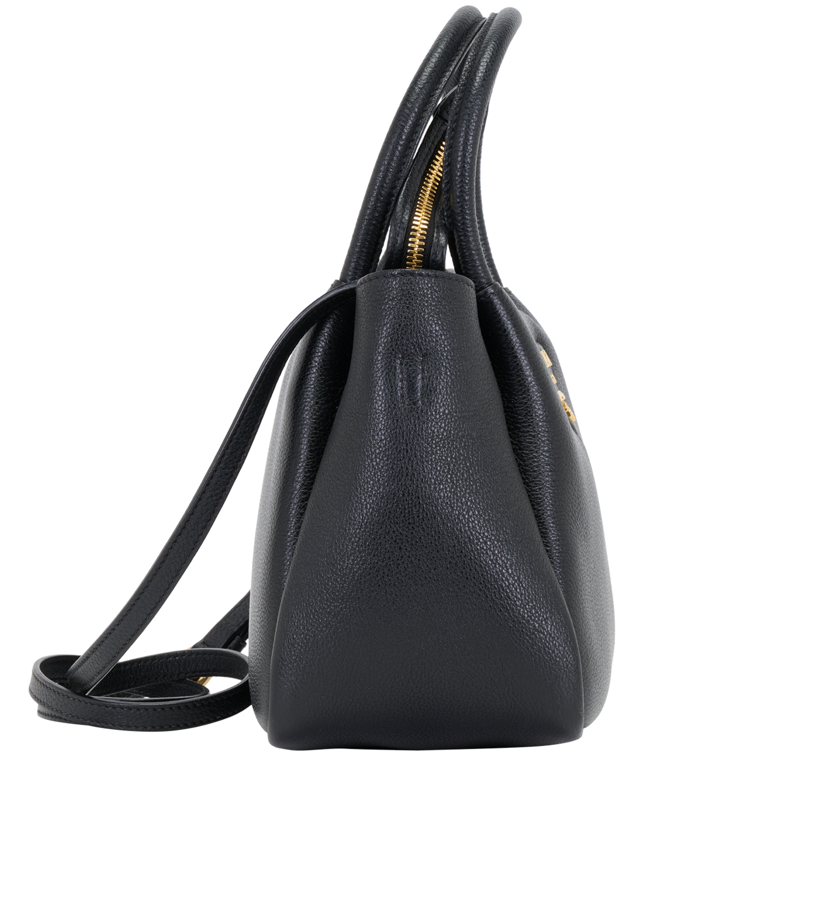 Top Handle Bag, &pound;1,200, Handbags, Black, Leather, Side view